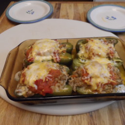 Bob's Beef Stuffed Peppers with Tomato Gravy