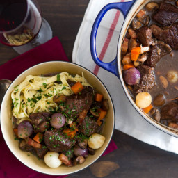 Boeuf Bourguignon (Beef Stew With Red Wine, Mushrooms, and Bacon) Recipe