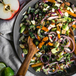 Bok Choy Salad with Apple and Persimmon