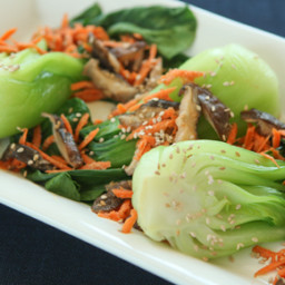 Bok Choy with Carrots and Sesame-Orange Dressing