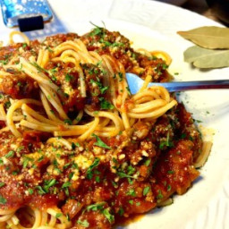 Bolognese Sauce with Angel Hair Pasta