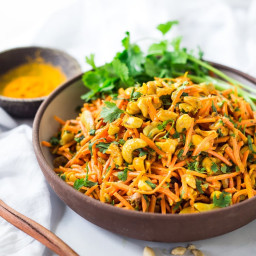 Bombay Carrot Salad with Cashews and Raisins 