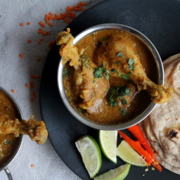 Bombay-Style Chicken with Red Split Lentils