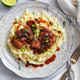 Boneless Skinless Chicken Thighs with Lime-Sesame BBQ Sauce