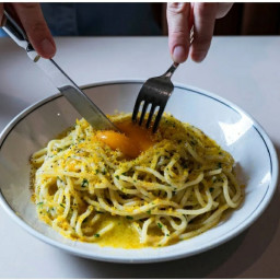 Bottarga and Egg Yolk Spaghetti