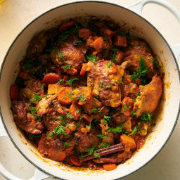 Braised Chicken Thighs With Sweet Potatoes and Dates