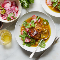 Braised Chicken Thighs With Tomatillos