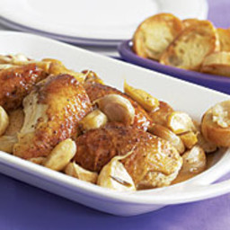 Braised Chicken with 40 Cloves of Garlic