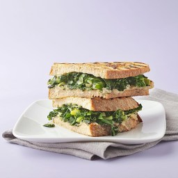 Braised Greens and Cannellini Bean Panini