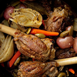 Braised Lamb Shanks with Fennel and Baby Potatoes