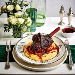 Braised Lamb Shanks with Parmesan-Chive Grits Recipe
