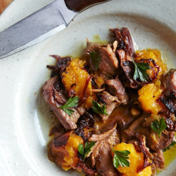 Braised Lamb with Roasted Squash and Onion Sauce