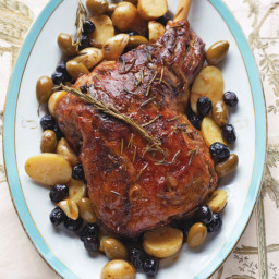 Braised Leg of Lamb with Potatoes and Olives