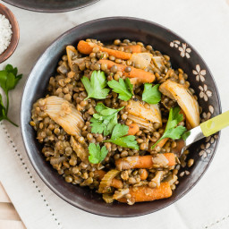 Braised Lentils and Vegetables