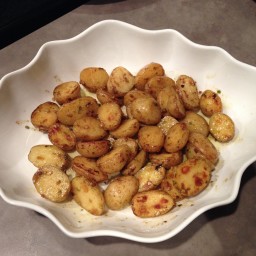 Braised New Potatoes with lemon and chives