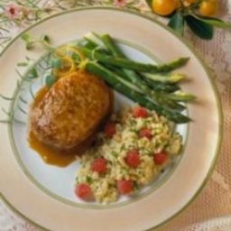 Braised Pork Chops with Orange-Mustard Sauce