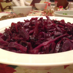 Braised Red Cabbage with Dried Cranberries