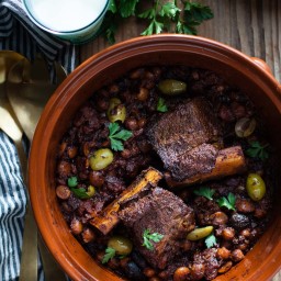 Braised Short Rib Tagine with Figs and Almonds