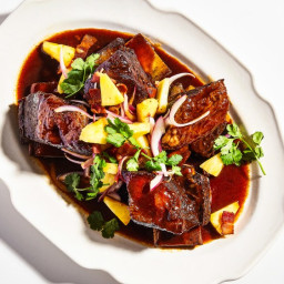 Braised Short Ribs with a Pretty Great Bacon-Pineapple Situation on Top