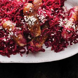 Bratwurst and Red Cabbage