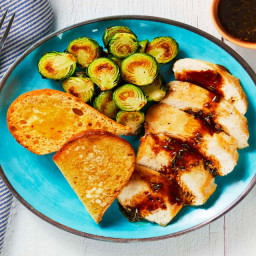 Bravo Balsamic Chicken with Garlic Bread & Roasted Brussels Sprouts