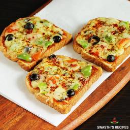Bread Pizza (Tawa, Oven & Air Fryer)