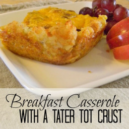 Breakfast Casserole With A Tater Tot Crust