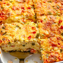 Breakfast Casserole with Hash Browns, Bacon or Sausage!