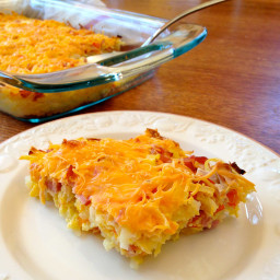 Breakfast Egg, Cheese, and Hash Brown Casserole: 100% Simply Filling Great 