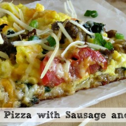 Breakfast Pizza with Sausage and Spinach