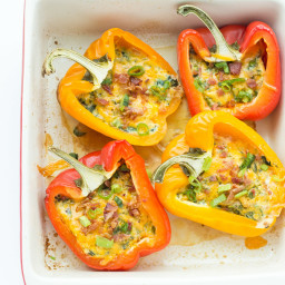 Breakfast Stuffed Peppers -- Oven or Slow Cooker