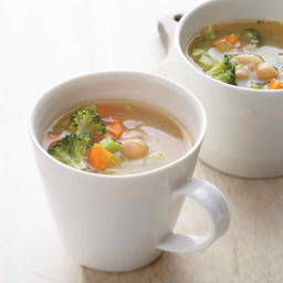 Breakfast Vegetable-Miso Soup with Chickpeas