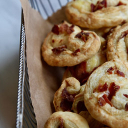 Brie and Bacon Palmiers (3 Ingredients 15 Minutes!)