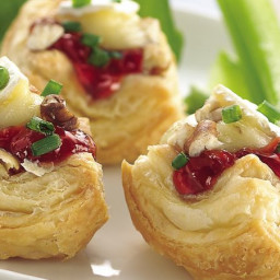 Brie and Cherry Pastry Cups