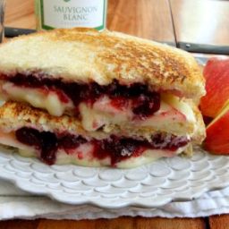 Brie, Apple and Cranberry Grilled Cheese