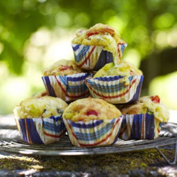 Brie, courgette and red pepper muffins