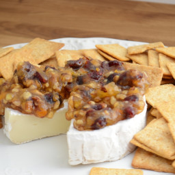 Brie with Apricots, Cranberries and Pecans