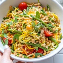 Bright + Tangy Raw Zoodle Salad