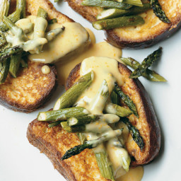 Brioche French Toast with Asparagus and Orange Beurre Blanc