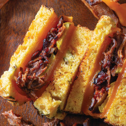 Brisket and Cornbread Grilled Cheese