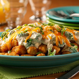 Broccoli and 3-Cheese Totchos