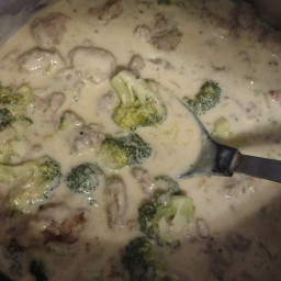 Broccoli and Beef Cheese Soup