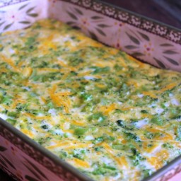 Broccoli and Cheese Egg Bake