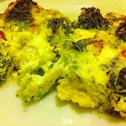 Broccoli Casserole with milk-egg sauce