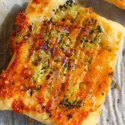 Broccoli Cheddar Upside Down Puff Pastry