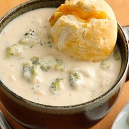 Broccoli Cheese Soup with Cheddar Bobbers