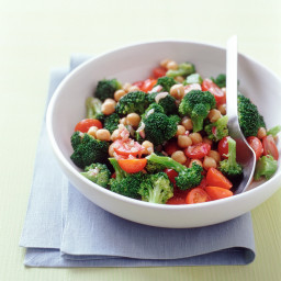 Broccoli, Chickpea, and Cherry Tomato Salad