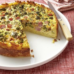 Broccoli, Ham & Cheese Quiche Recipe