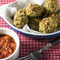 Broccoli Meatballs with Tomato Sauce