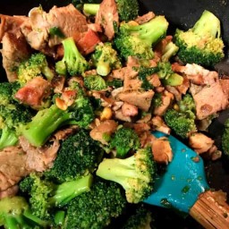 Broccoli, Quinoa and Pork Stir Fry